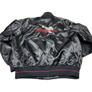 Vintage 80’s SNAP ON TOOLS Satin Bomber Jacket XL MADE IN USA!